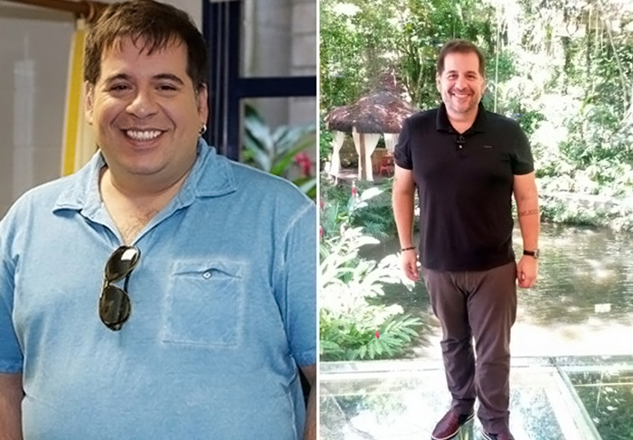 Com a ajuda da cirurgia bariátrica, Leandro Hassum perdeu mais de 50 kg. A diferença é tanta para o corpo anterior do humorista, que todos se impressionam com a forma física dele em fotos e até quando aparece em algum programa de televisão