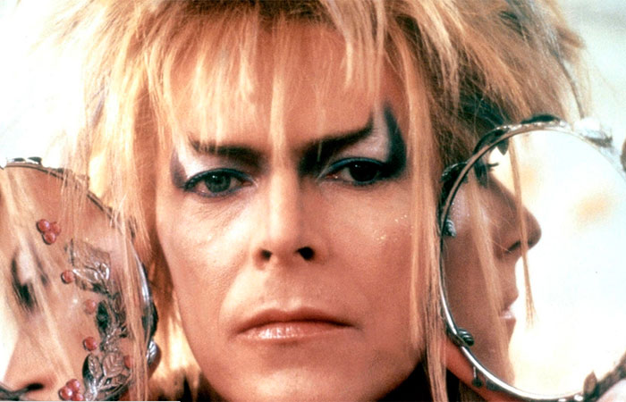 David Bowie como o Príncipe dos Duendes no filme Labirinto (1986)