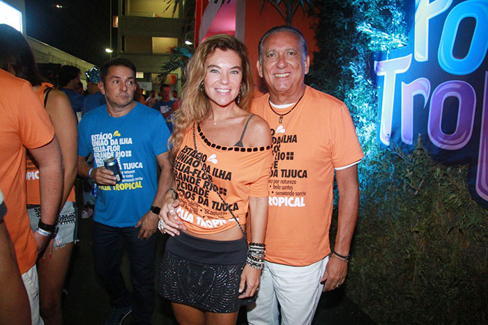 Galvão Bueno e sua esposa, Desirée Soares