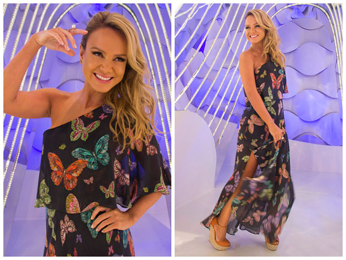 Eliana capricha na estampa e arrasa no look durante programa