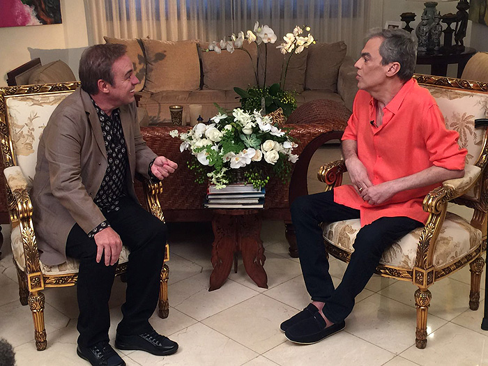 Gugu Liberato faz entrevista exclusiva para a TV com Marco Antônio de Biaggi