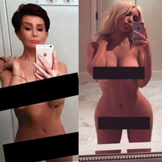 Sharon Osbourne faz nude inspirada em Kim Kardashian