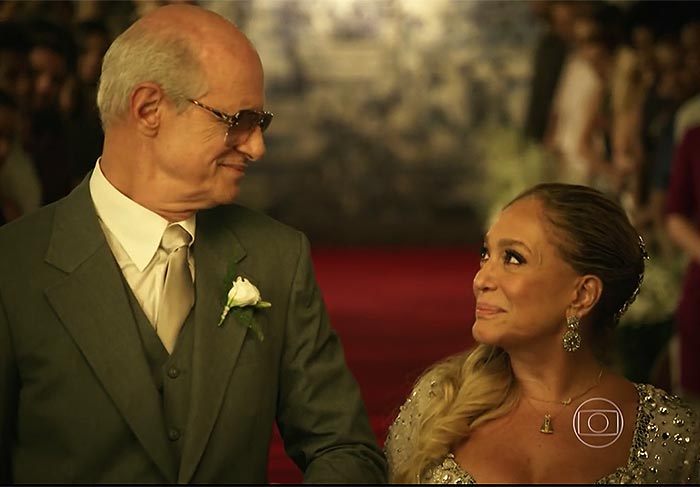 Adisabeba (Susana Vieira) se casa com Feliciano (Marcos Caruso)