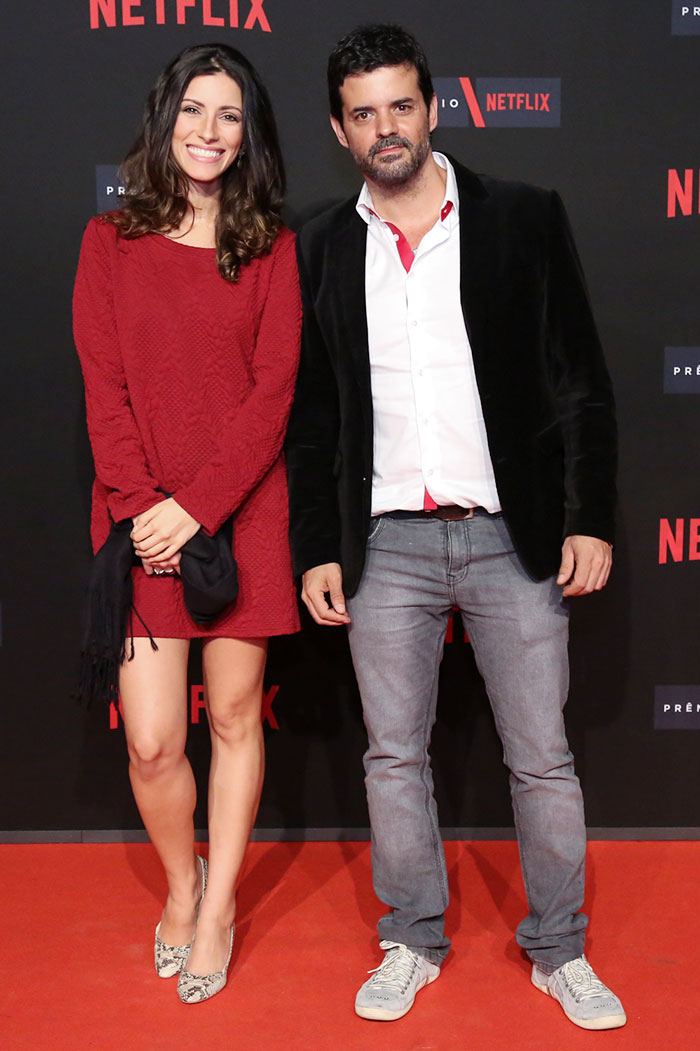 Jorge Pontual e sua namorada Marina