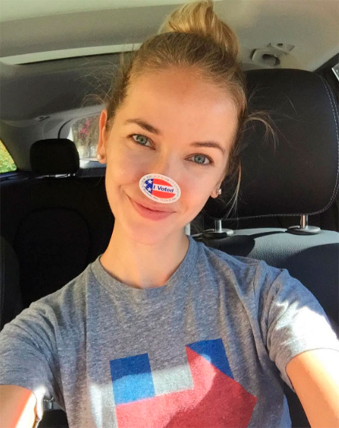 Miss Estados Unidos 2015, Olivia Jordan fez uma selfie logo depois da votação