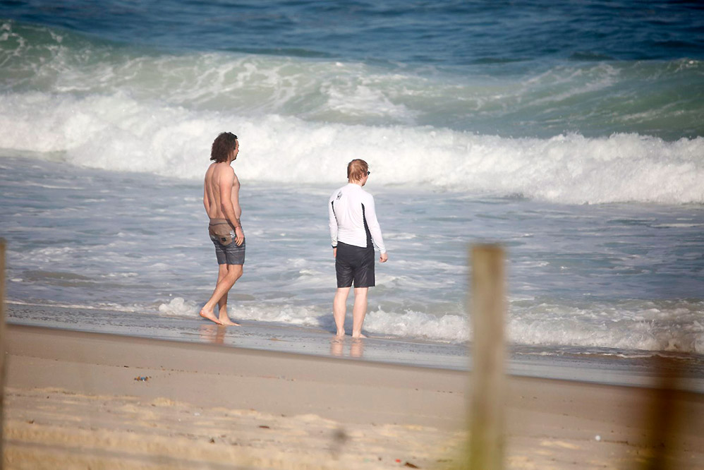 Ed Sheeran conheceu a praia