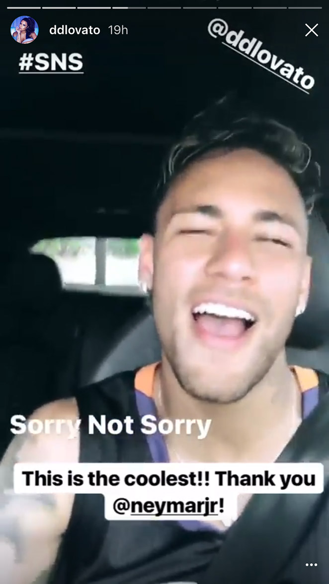 Neymar elogia Demi Lovato e cantora manda resposta