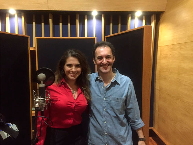 Fátima Montenegro grava música para novela Tempo de Amar