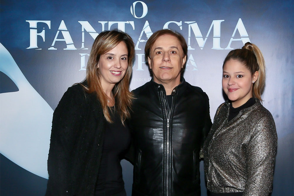 Tom Cavalcante com a esposa, Patrícia Lamounier e a filha, Maria Antônia