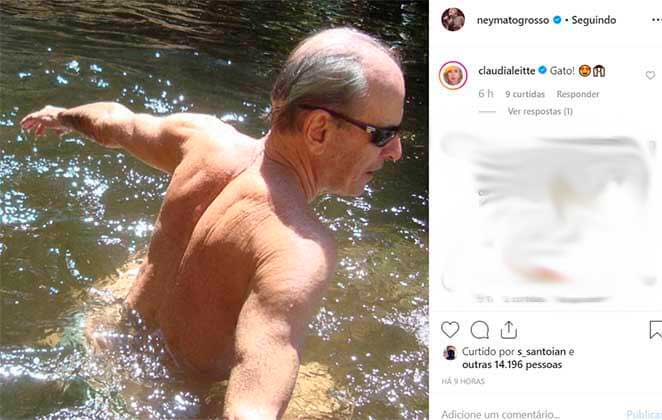 Ney Matogrosso exibe corpão ao posar mergulhando no Instagram