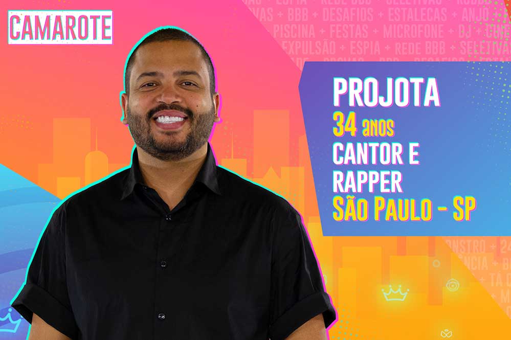O cantor e rapper Projota, de 34 anos, nasceu em São Paulo e encontrou no rap uma identificação com assuntos que, segundo ele, nenhum outro ritmo tratava – a vivência na periferia, o preconceito 
