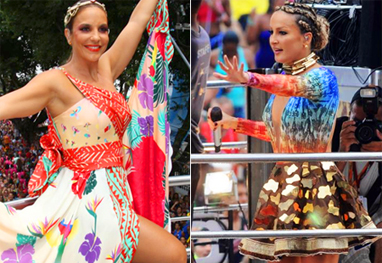 Fashion Axé: Musas da Bahia fazem moda nos trios com seus figurinos - Ag.News e Reprodução