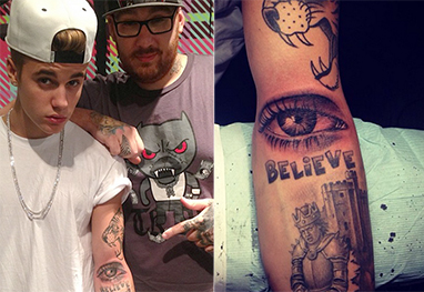 Justin Bieber faz mais uma tatuagem: “Minha mãe está sempre olhando” - Reprodução