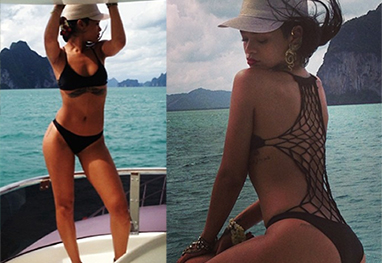 Rihanna exibe o corpão enquanto curte praia Tailandesa - Reprodução Instagram