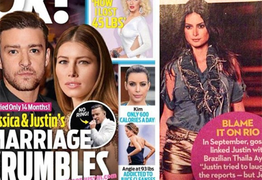 Revista aponta Thaila Ayala como pivô da separação de Justin Timberlake e Jessica Biel  - Reprodução