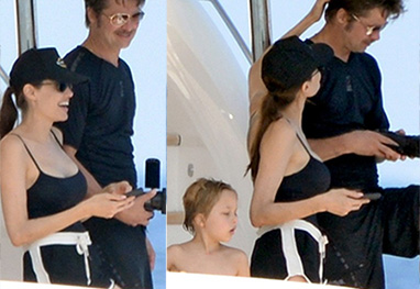 Amor em alto mar!  Veja as primeiras fotos da lua de mel de Brad Pitt e Angelina Jolie  - Grosby Group