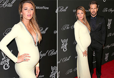 Com Ryan Reynolds, Blake Lively exibe a barriguinha da gravidez durante evento em Nova York  - Grosby-Group