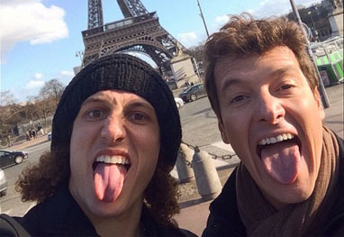 David Luiz recebe visita de Rodrigo Faro, em Paris - Reprodução/Instagram