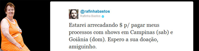 Rafinha Bastos usa processos para divulgar seus shows