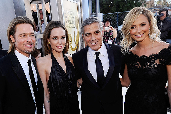 Brad Pitt, Angelina Jolie, George Clooney e Stacy Keibler