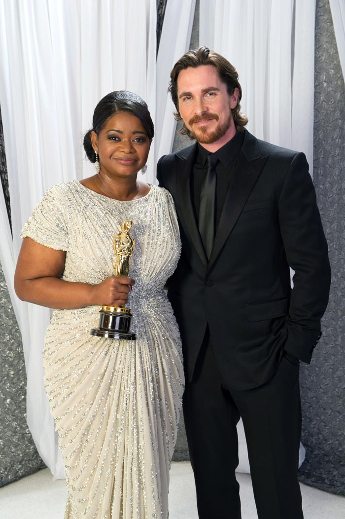  Octavia Spencer (Melhor Atriz Coadjuvante), ao lado de Christian Bale