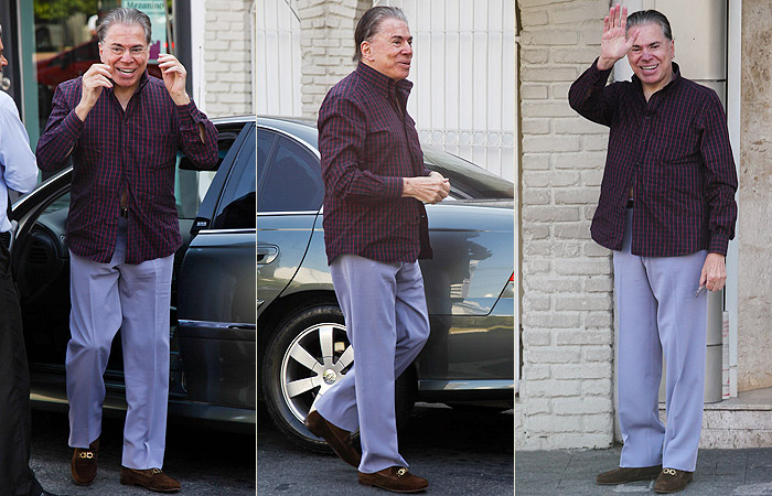 Silvio Santos cuida do visual em São Paulo