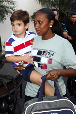 Emerson Fittipaldi comemora aniversário do filho, em São Paulo