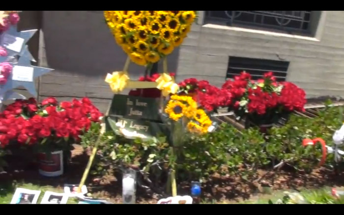 Fãs decoram túmulo de Michael Jackson com 10 mil rosas