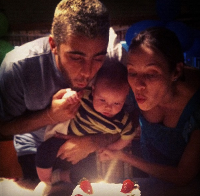 Luana Piovanni e marido comemoram os cinco meses do filho Dom