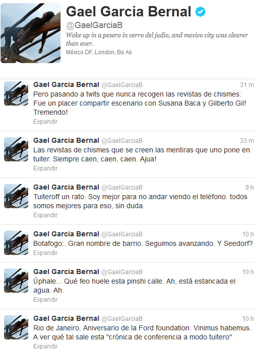Gael García Bernal participa de debate no Rio de Janeiro - OFuxico