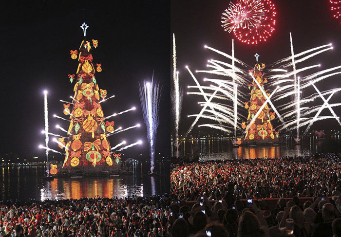 Inauguração da 17ª edição da Árvore de Natal da Lagoa reúne famosos com shows de Simone e Emílio Santiago