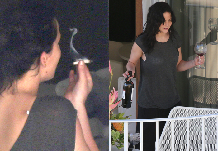 Jennifer Lawrence é flagrada fumando cigarro suspeito no Havaí