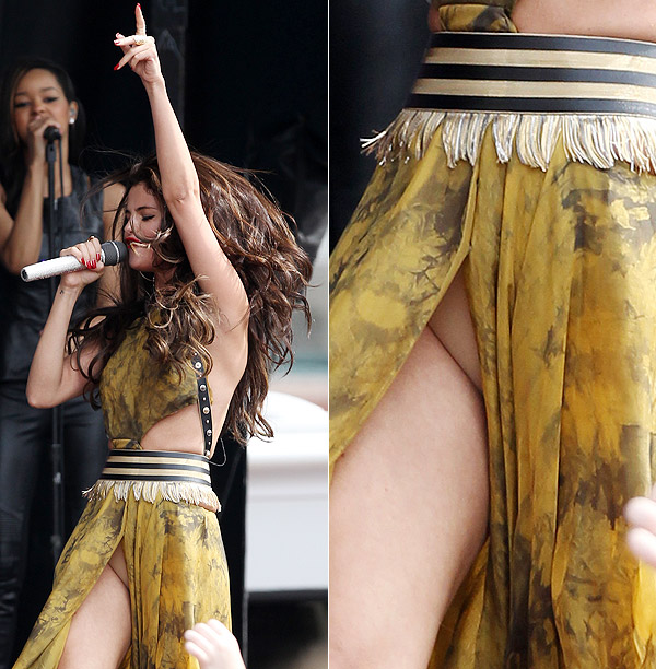 Selena Gomez mostra demais durante show em Boston. 