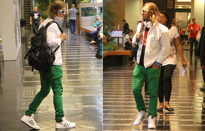 David Guetta passeia por shopping antes de tocar no Rock in Rio