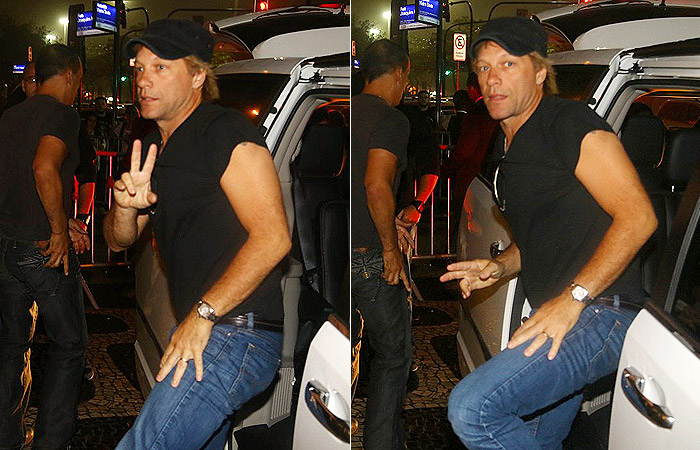 Jon Bon Jovi chega ao Rio para o show no Rock in Rio