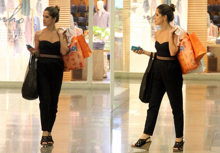  Ingrid Guimarães escolhe look estiloso para passear em shopping