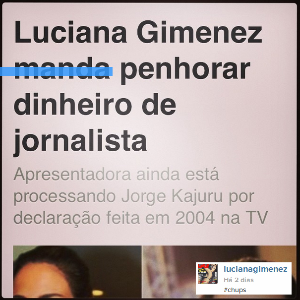 Nas redes sociais, Jorge Kajuru xinga Luciana Gimenez de vagaba profissa’