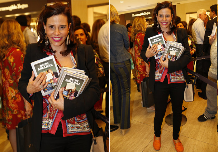 Maitê Proença e Christiane Torloni prestigiam lançamento de livro