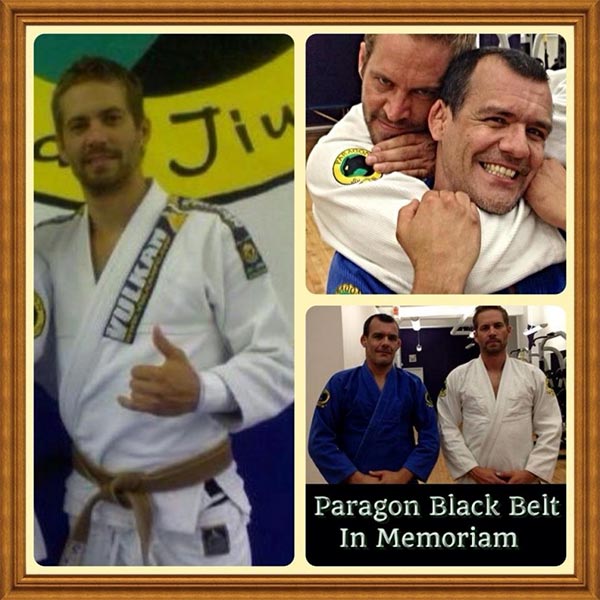 Brasileiro simboliza entrega de faixa preta de Jiujitsu a Paul Walker