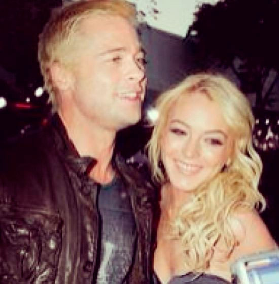 Lindsay Lohan publica foto sua com Brad Pitt
