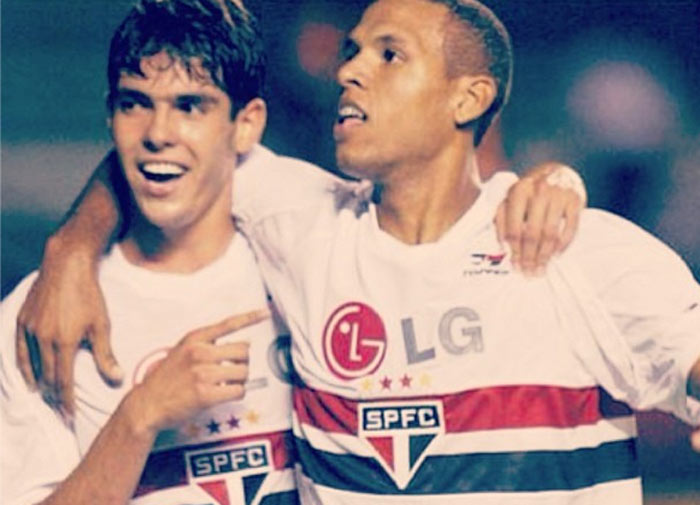Kaká e Luis Fabiano, 11 anos atrás