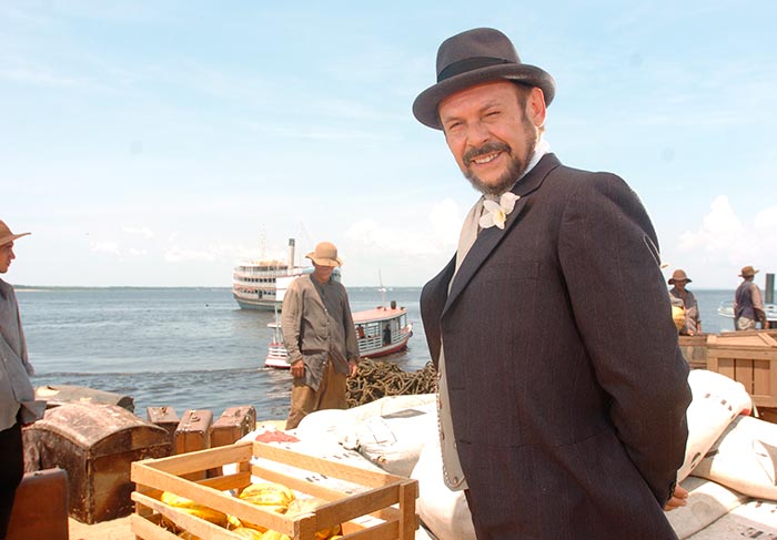 José Wilker como Galvez em Amazônia, de Galvez a Chico Mendes
