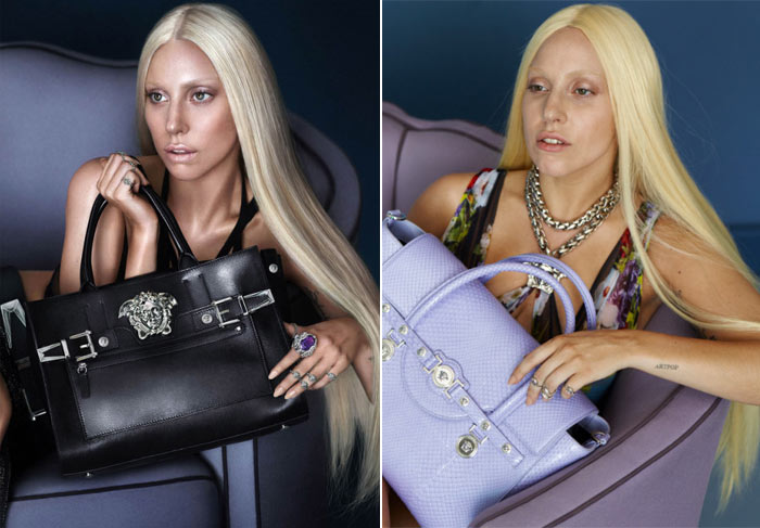 Gaga com e sem Photoshop