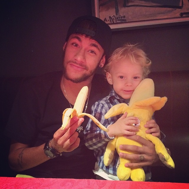 Neymar e o seu filho, Davi Lucca