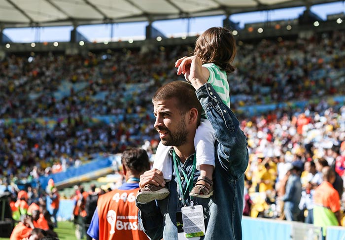 Gerard Piquet com o filho Milan