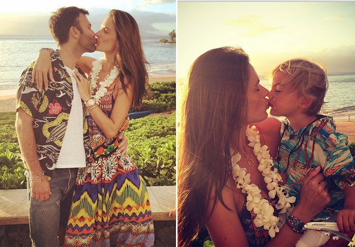 Alessandra Ambrósio se diverte com o filho e o marido no Havaí