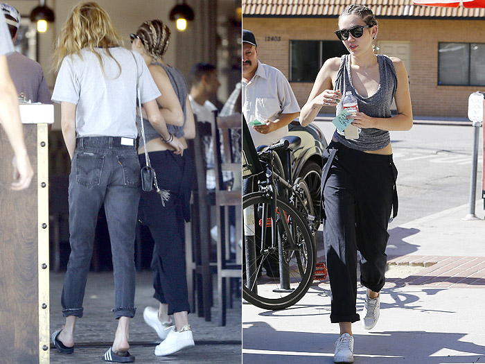Miley Cyrus passeia com a nova namorada, na Califórnia