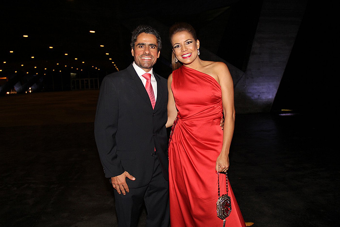 Nívea Stelmann com o marido, Marcus Rocha