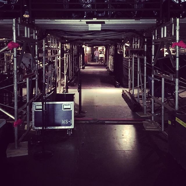 Backstage do palco do Grammy 2016