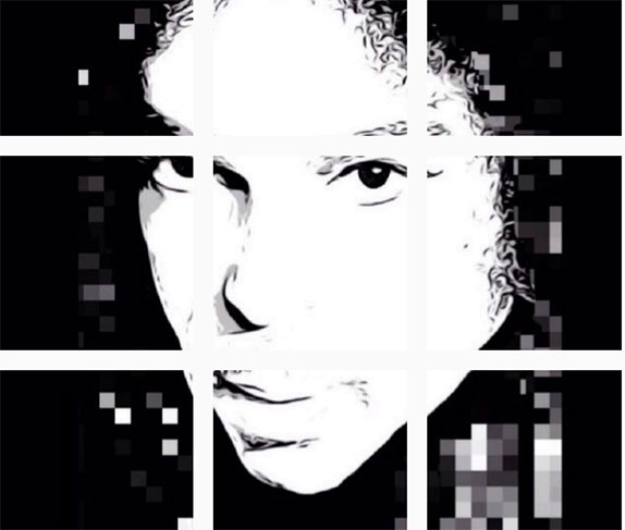 Mais uma montagem de fotos formando o rosto de Prince, publicado em seu Instagram
